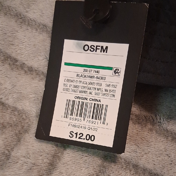 Target Black Bucket Hat with Smiley Patch - Picture 3 of 4